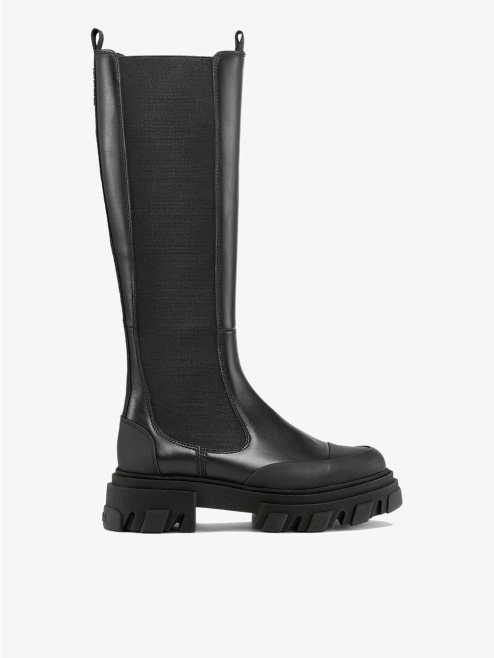 Ganni Black Over-the-Knee Chunky Chelsea Boot